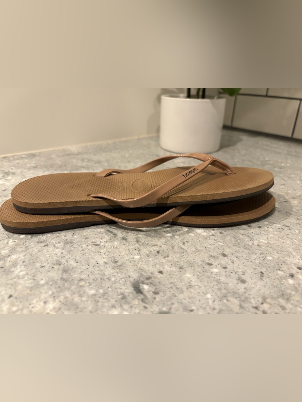 Havaianas Women's Flip Flops in Tan - Picture 4 of 8